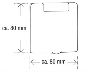 FAWAS Saugdose QUADRA weißaluminium