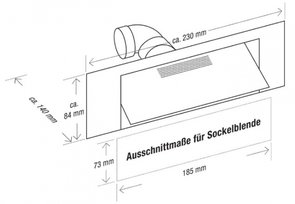 FAWAS Sockeleinkehrdüse beige Push-Pan